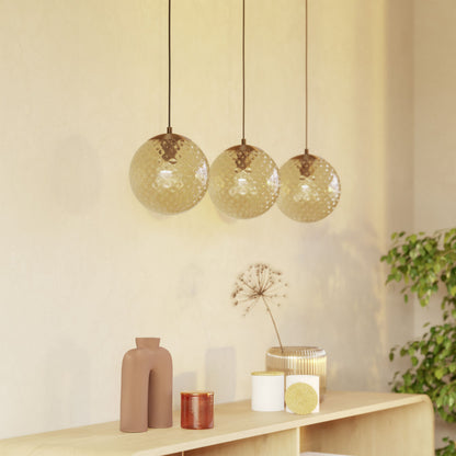 Rondo 2 3-Light Bronze Ceiling Pendant