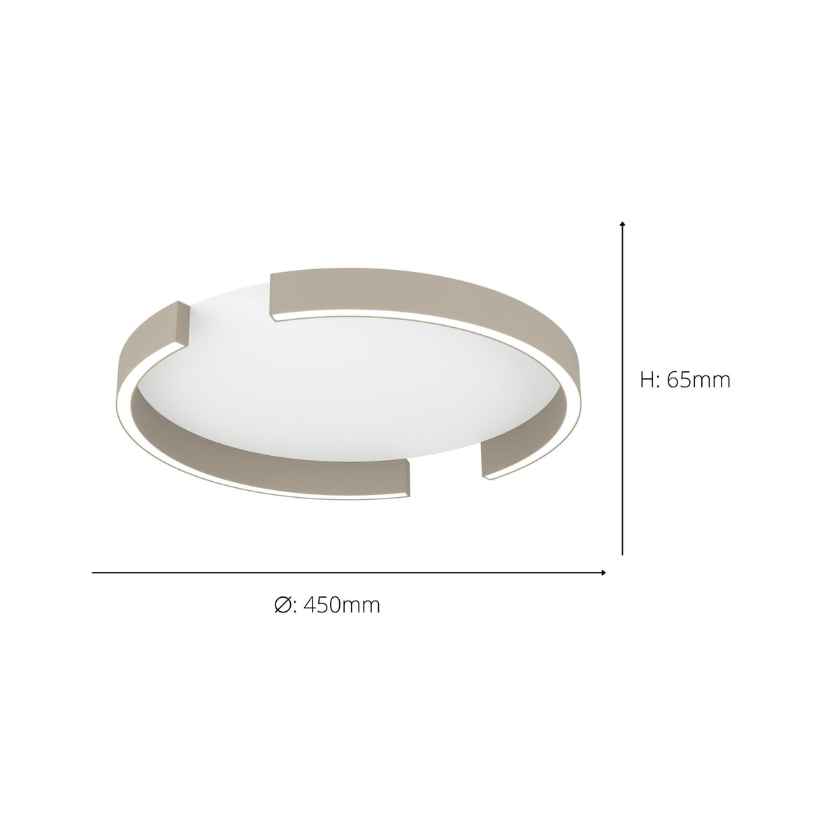 Copertino Natural LED Semi-Flush Ceiling Light