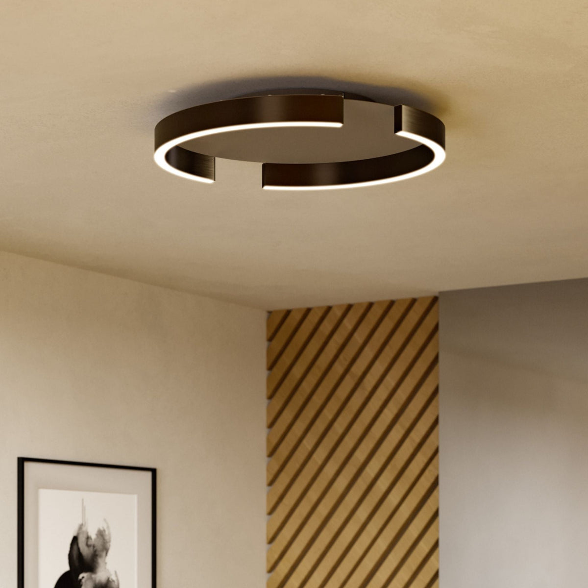 Copertino Bronze LED Semi-Flush Ceiling Light