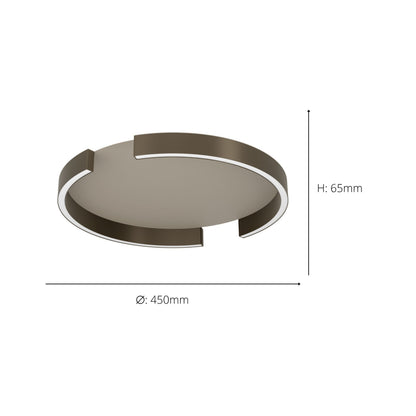 Copertino Bronze LED Semi-Flush Ceiling Light