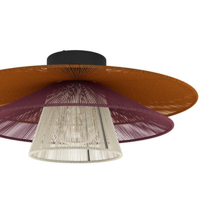 Pignona Black Semi-Flush Ceiling Light