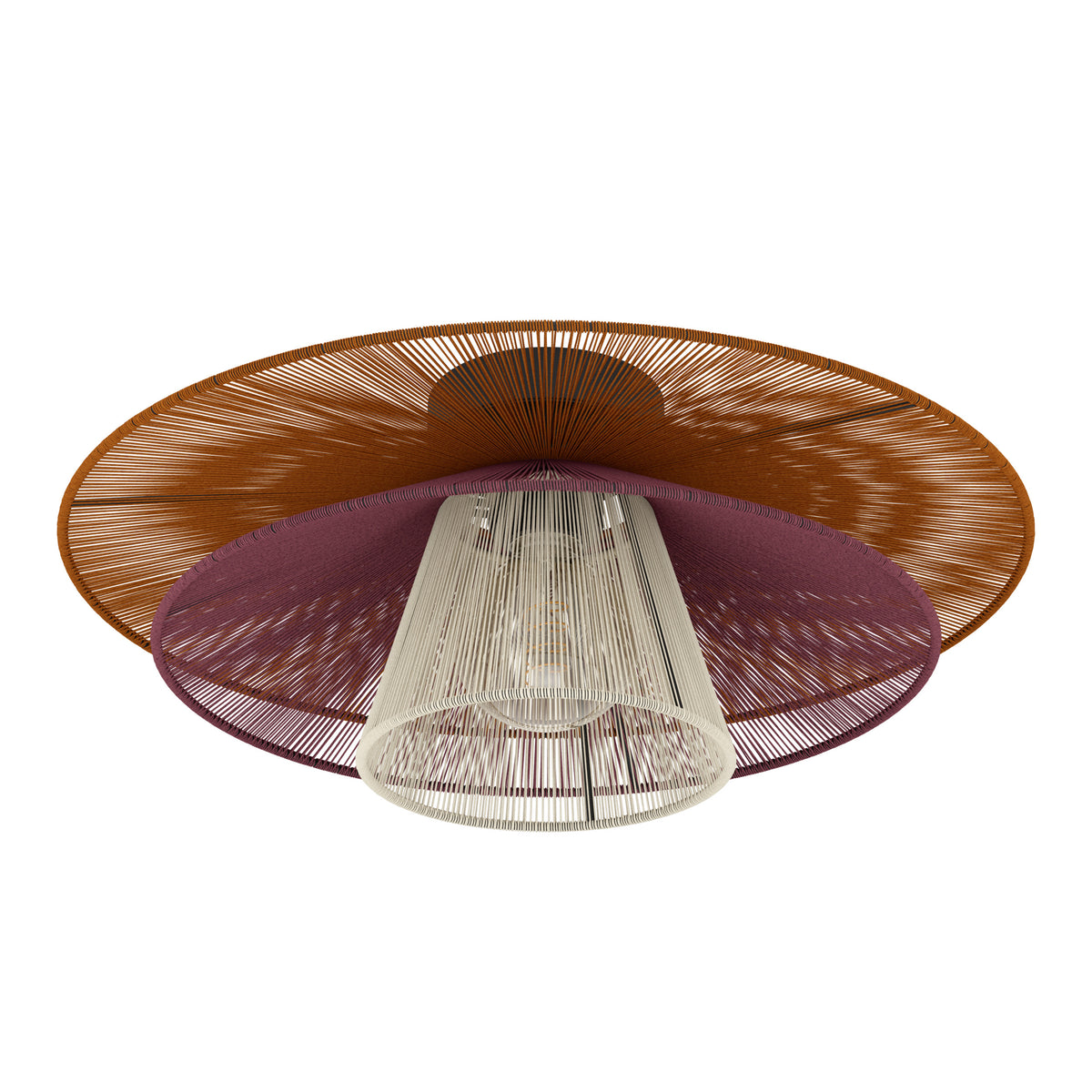 Pignona Black Semi-Flush Ceiling Light