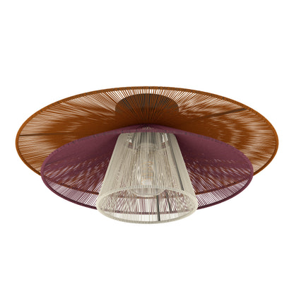 Pignona Black Semi-Flush Ceiling Light