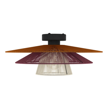 Pignona Black Semi-Flush Ceiling Light