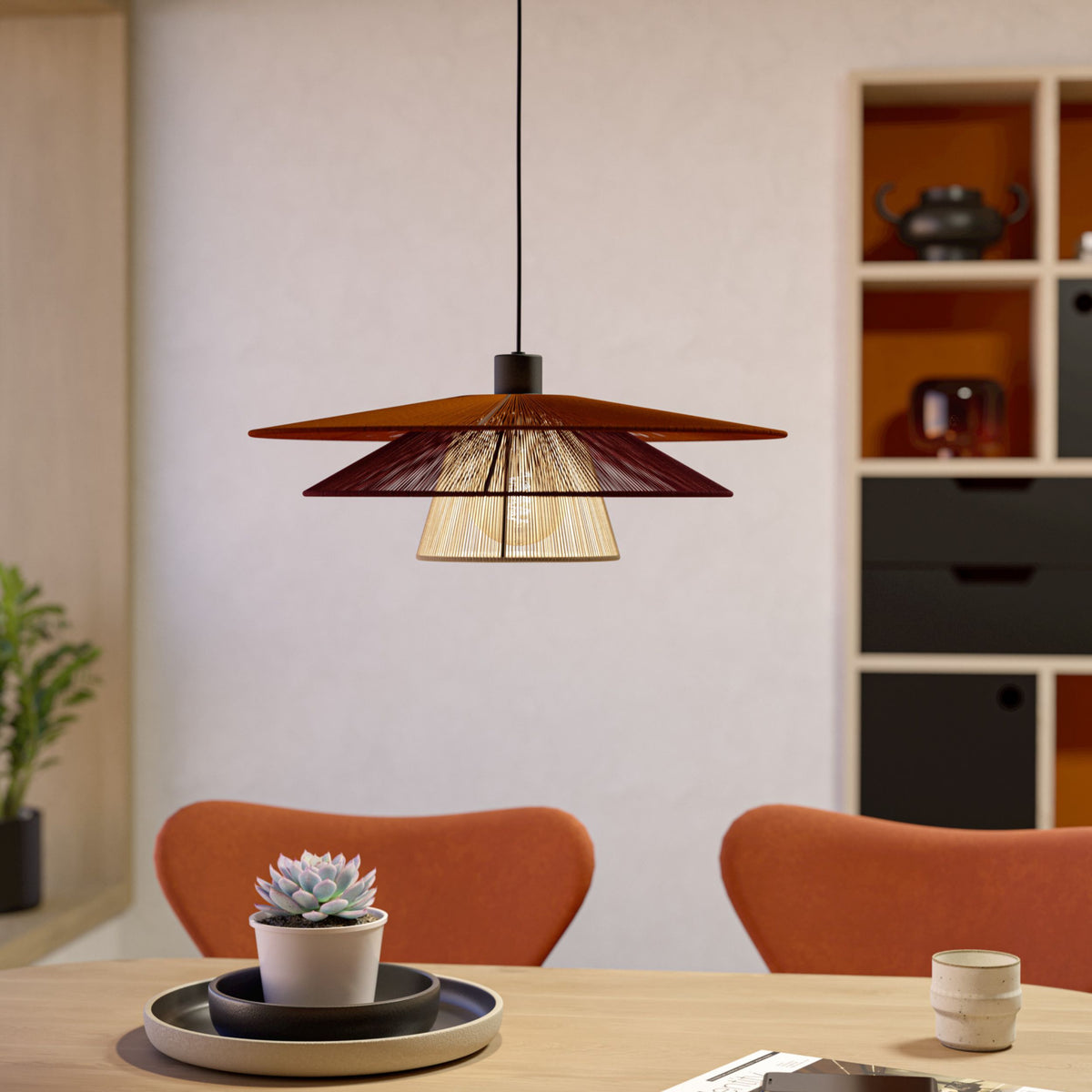 Pignona Black Ceiling Pendant 50cm