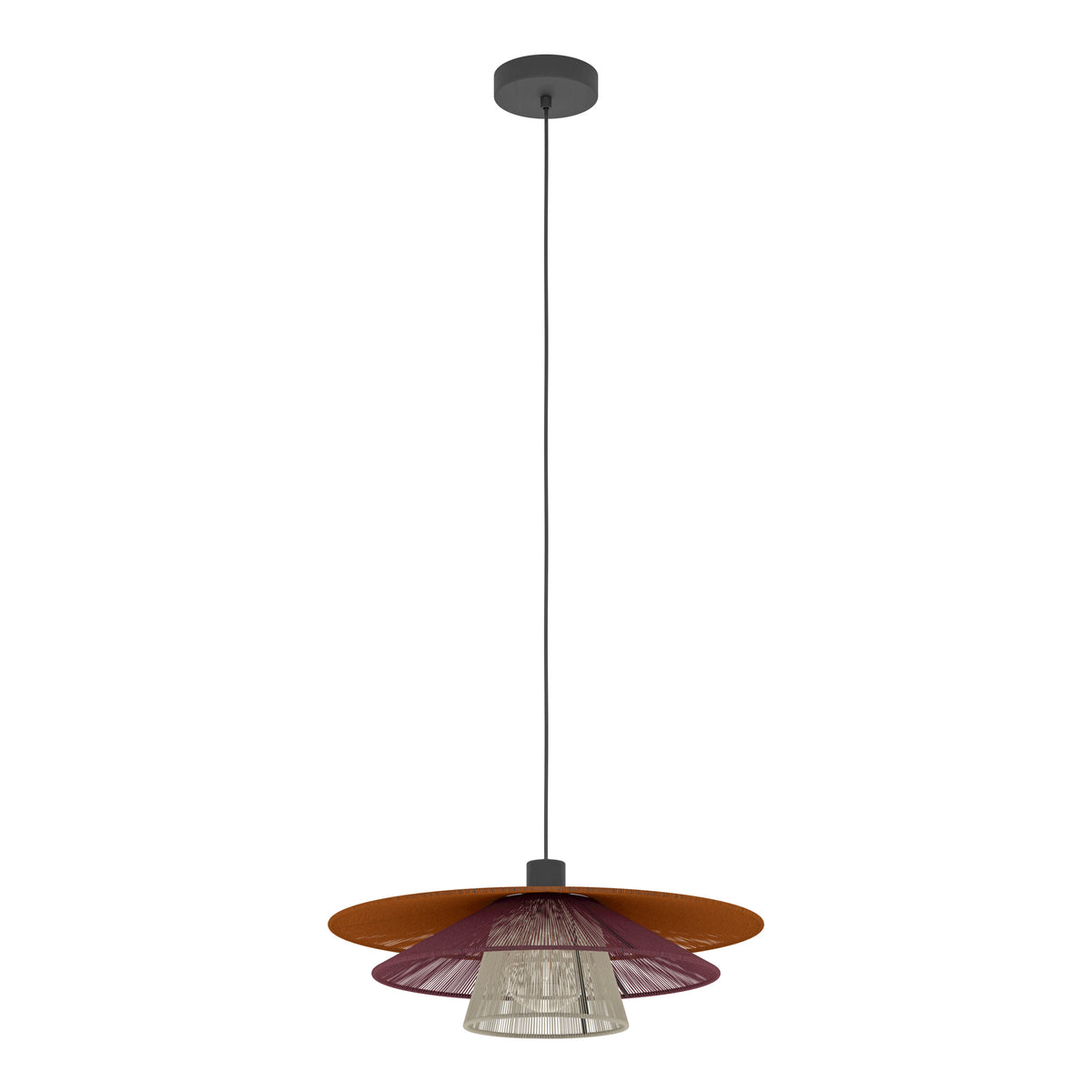 Pignona Black Ceiling Pendant 50cm