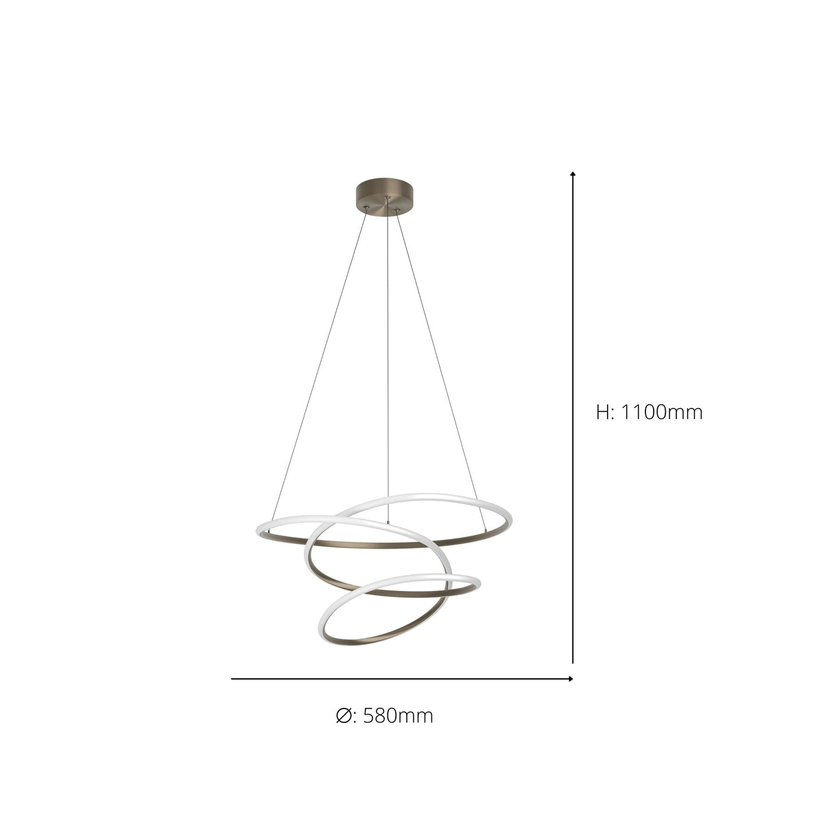 Racale Bronze LED Ceiling Pendant