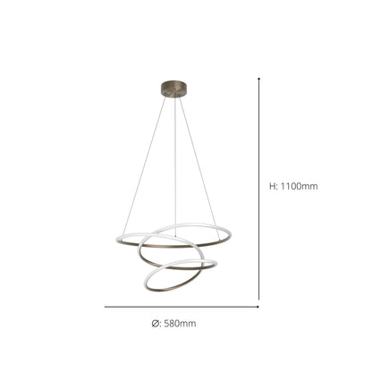 Racale Bronze LED Ceiling Pendant