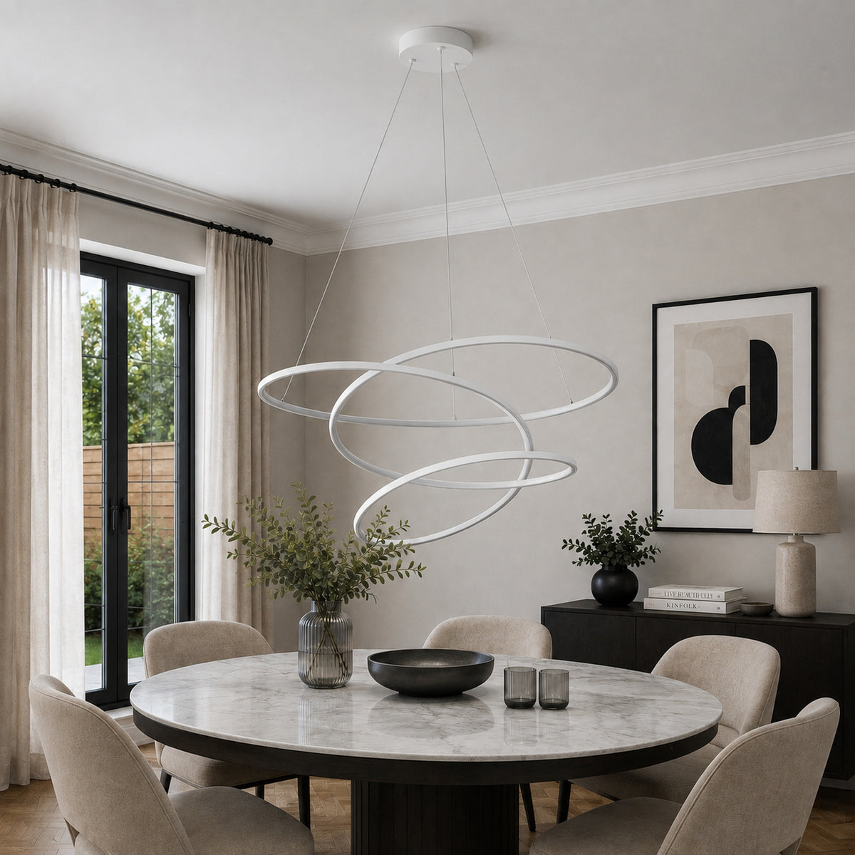 Racale White LED Ceiling Pendant