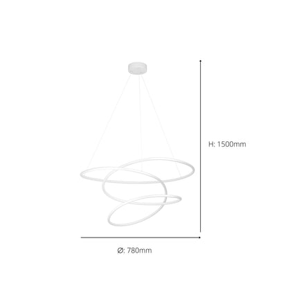 Racale White LED Ceiling Pendant