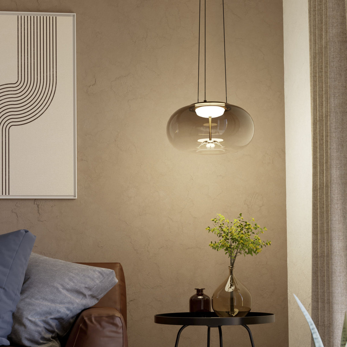 Optica 1 Bronze LED Ceiling Pendant