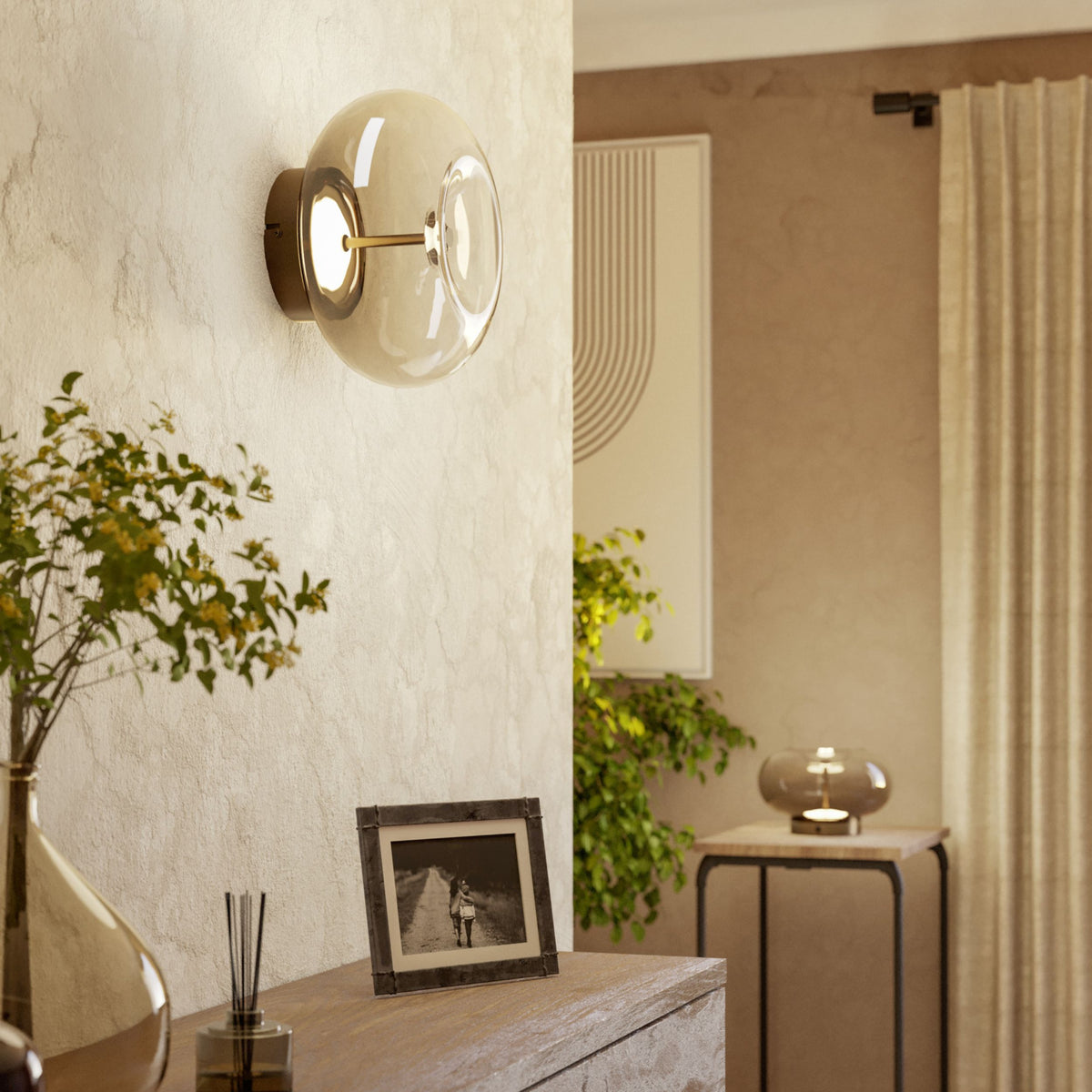 Optica 1 Bronze LED Wall Light