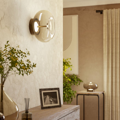 Optica 1 Bronze LED Wall Light