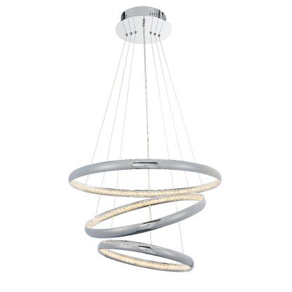 Ozias Small LED Polished Chrome Crystal Ceiling Pendant