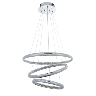 Ozias Small LED Polished Chrome Crystal Ceiling Pendant