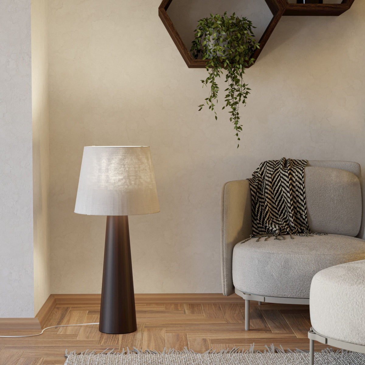 Patemsico Brown Floor Lamp