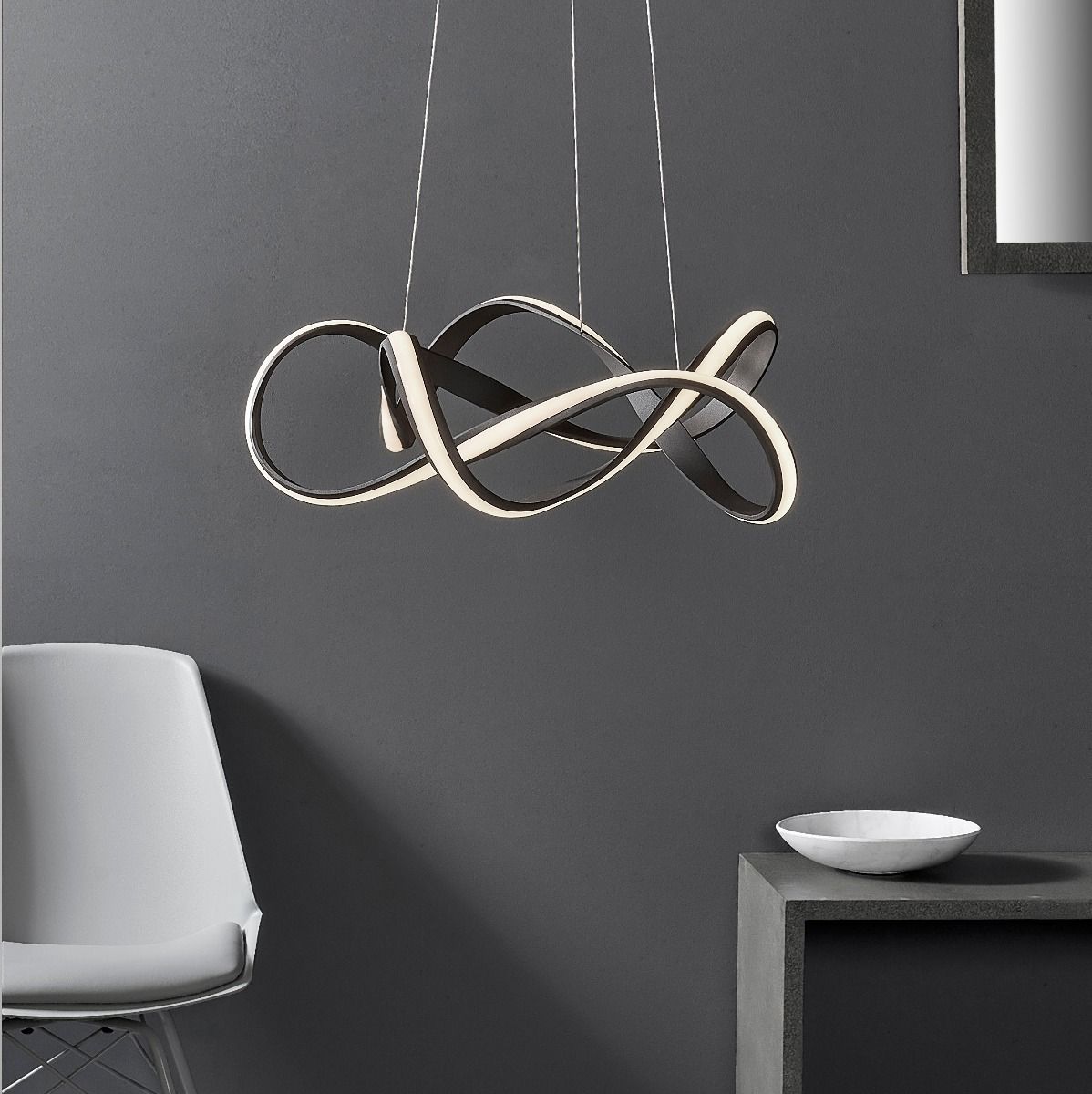 Synergy Large Warm White LED Brown Ceiling Pendant