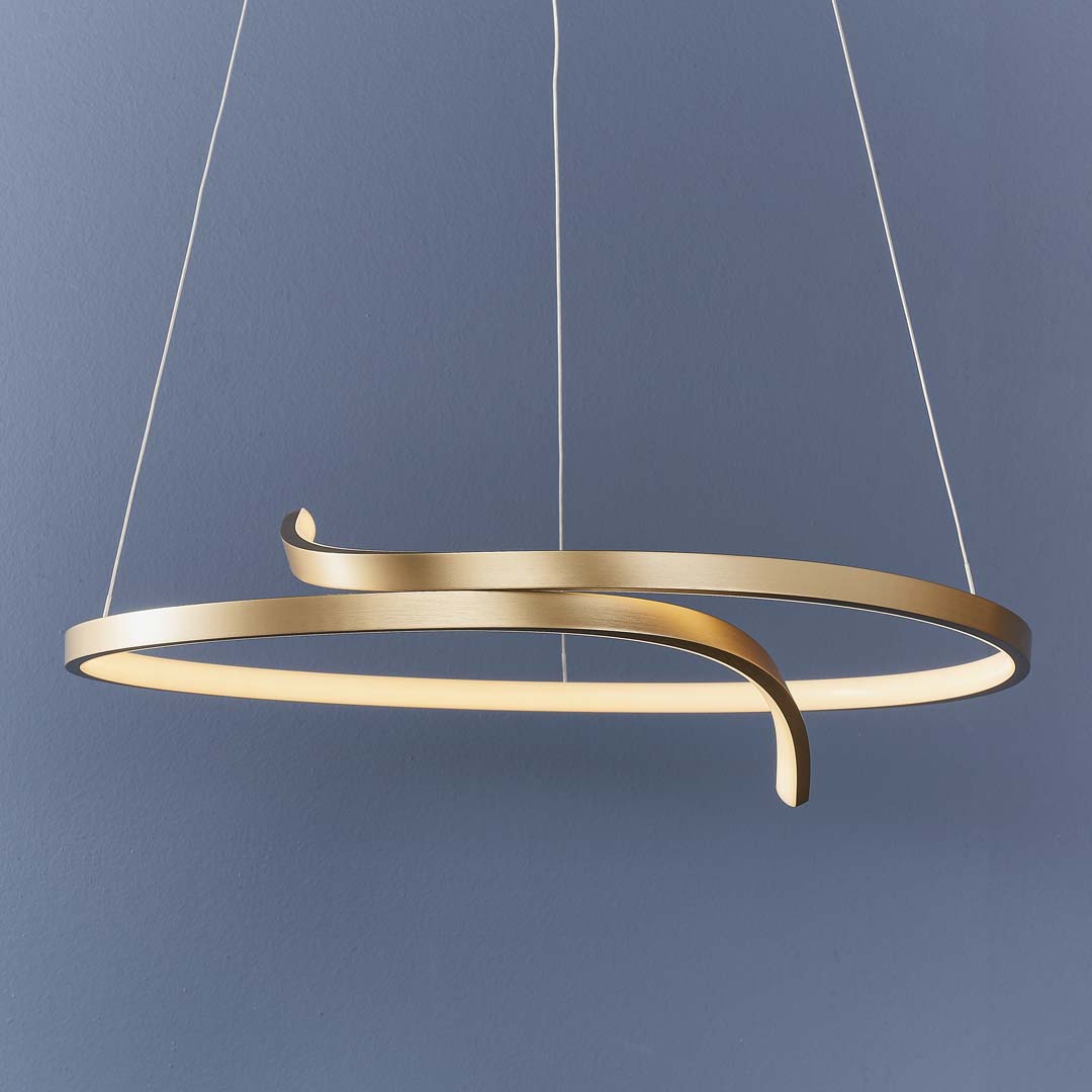 Rafe LED Matt Gold Ceiling Pendant