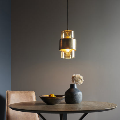 1 Light Pendant Antique Brass