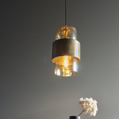 1 Light Pendant Antique Brass