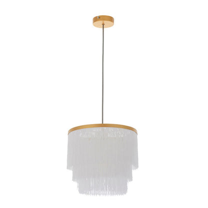 Itziar 1 Light Gold and White Pendant Ceiling Light