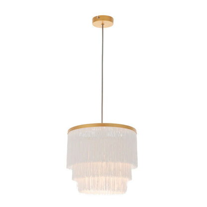 Itziar 1 Light Gold and White Pendant Ceiling Light
