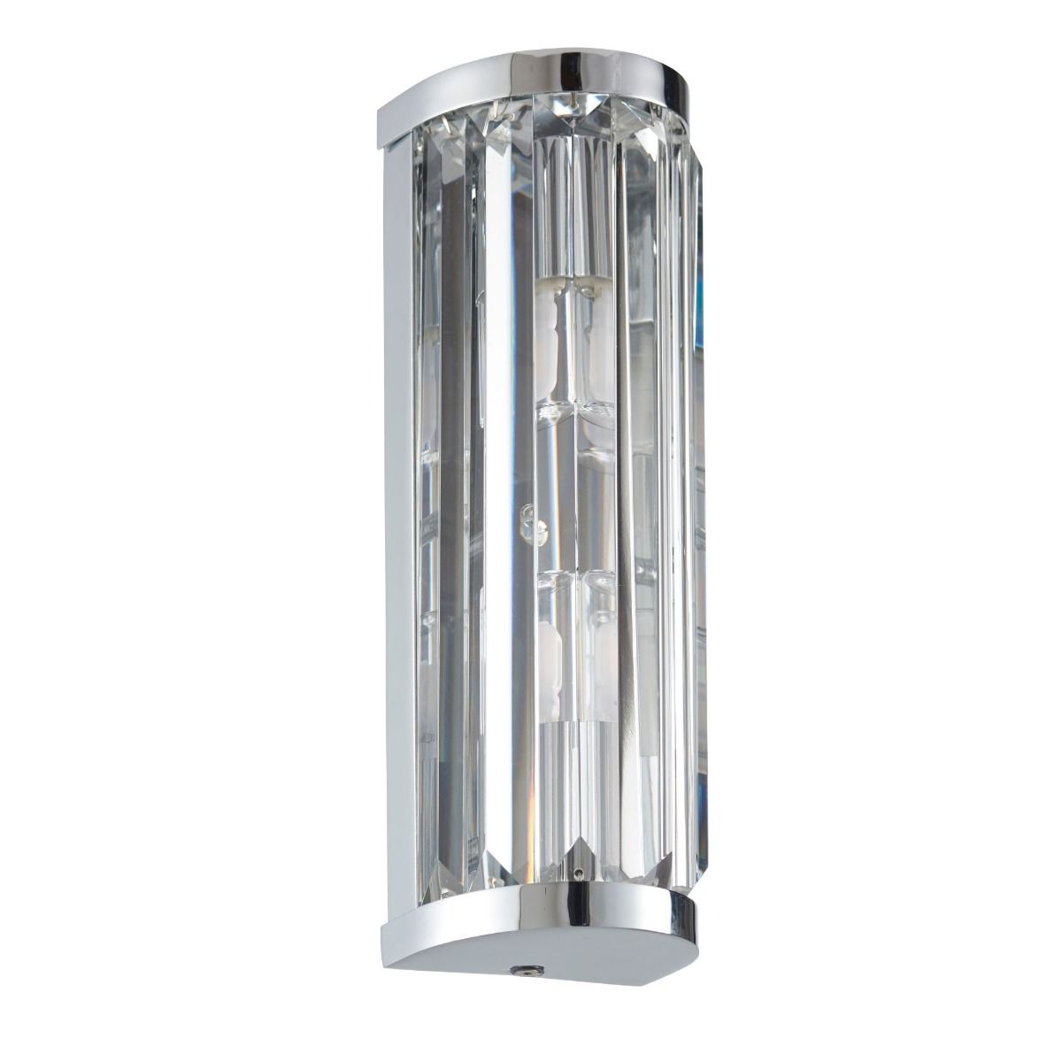 Shimmer 2 Light Polished Chrome & Crystal Wall Light