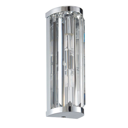 Shimmer 2 Light Polished Chrome & Crystal Wall Light