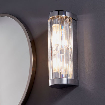 Shimmer 2 Light Polished Chrome & Crystal Wall Light