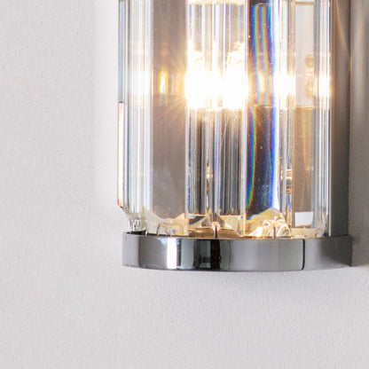 Shimmer 2 Light Polished Chrome & Crystal Wall Light