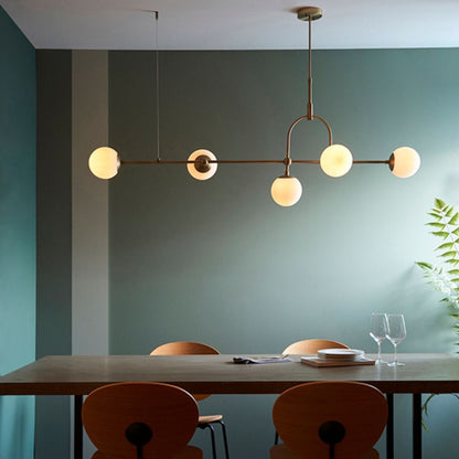Pilar 5 Light Brass Ceiling Light