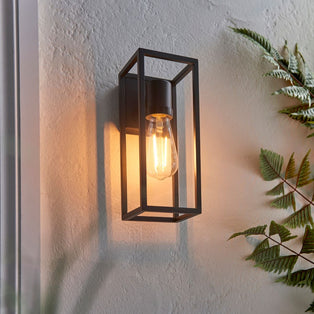 Herbert 1 Light Black IP44 Wall Light