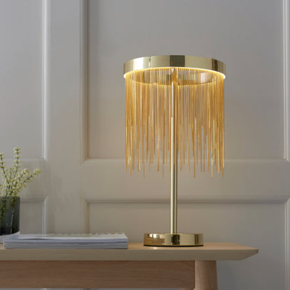 Zelma LED Satin Brass Table Lamp