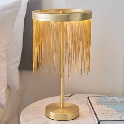 Zelma LED Satin Brass Table Lamp