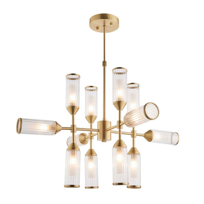 Botero 12 Light Satin Brass Ceiling Light