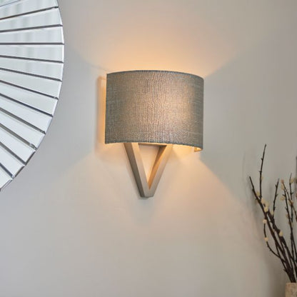 Kaden 1 Light Grey Wood Wall Light