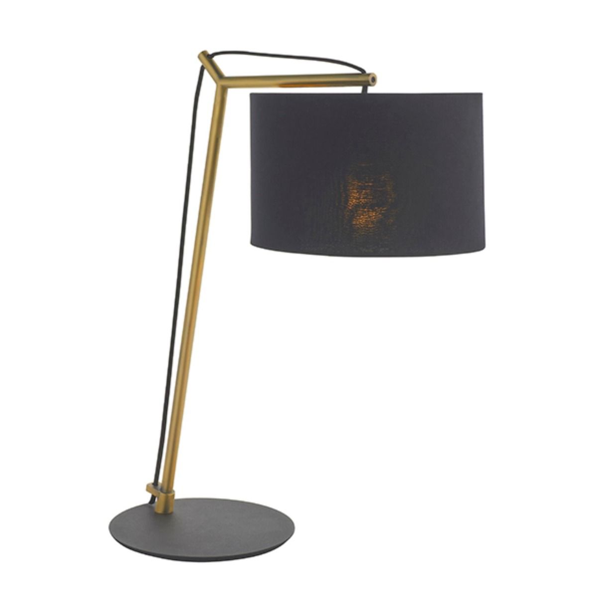 Zaira Brass and Black Desk Table Lamp