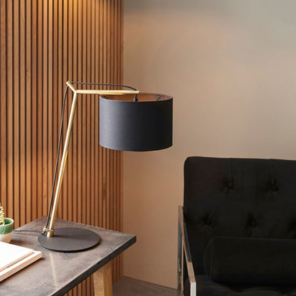Zaira Brass and Black Desk Table Lamp