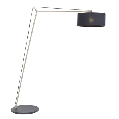 Zaira Nickel and Black Floor Lamp