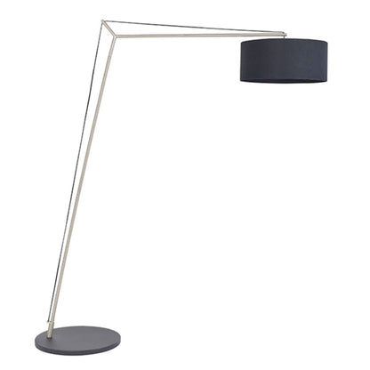 Zaira Nickel and Black Floor Lamp