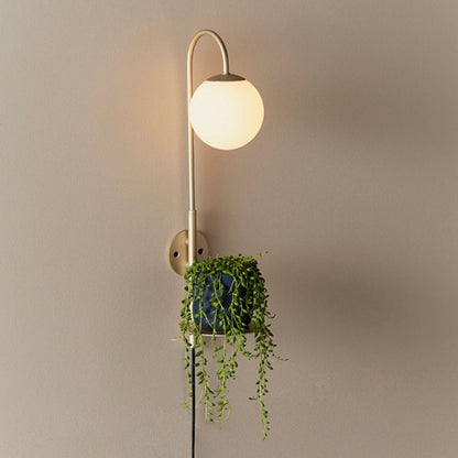 Zaira Chrome Wall Light with Shelf