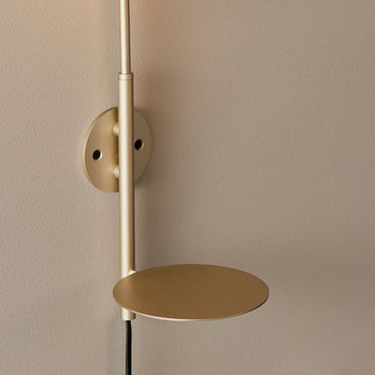 Zaira Chrome Wall Light with Shelf