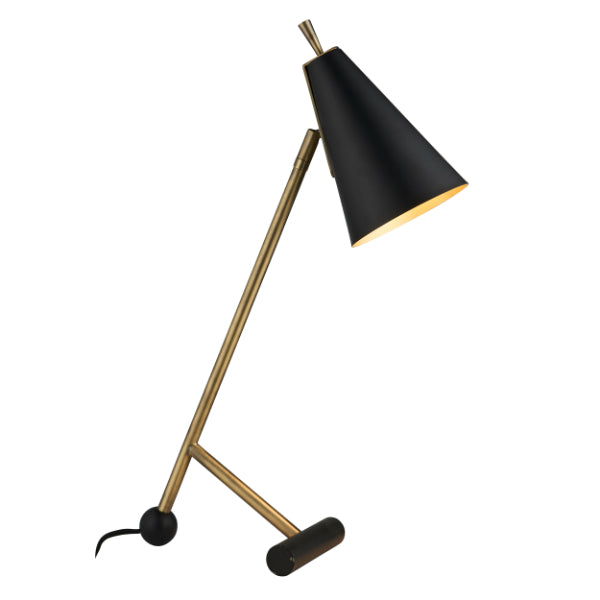 Anzor Black & Antique Brass Table Lamp
