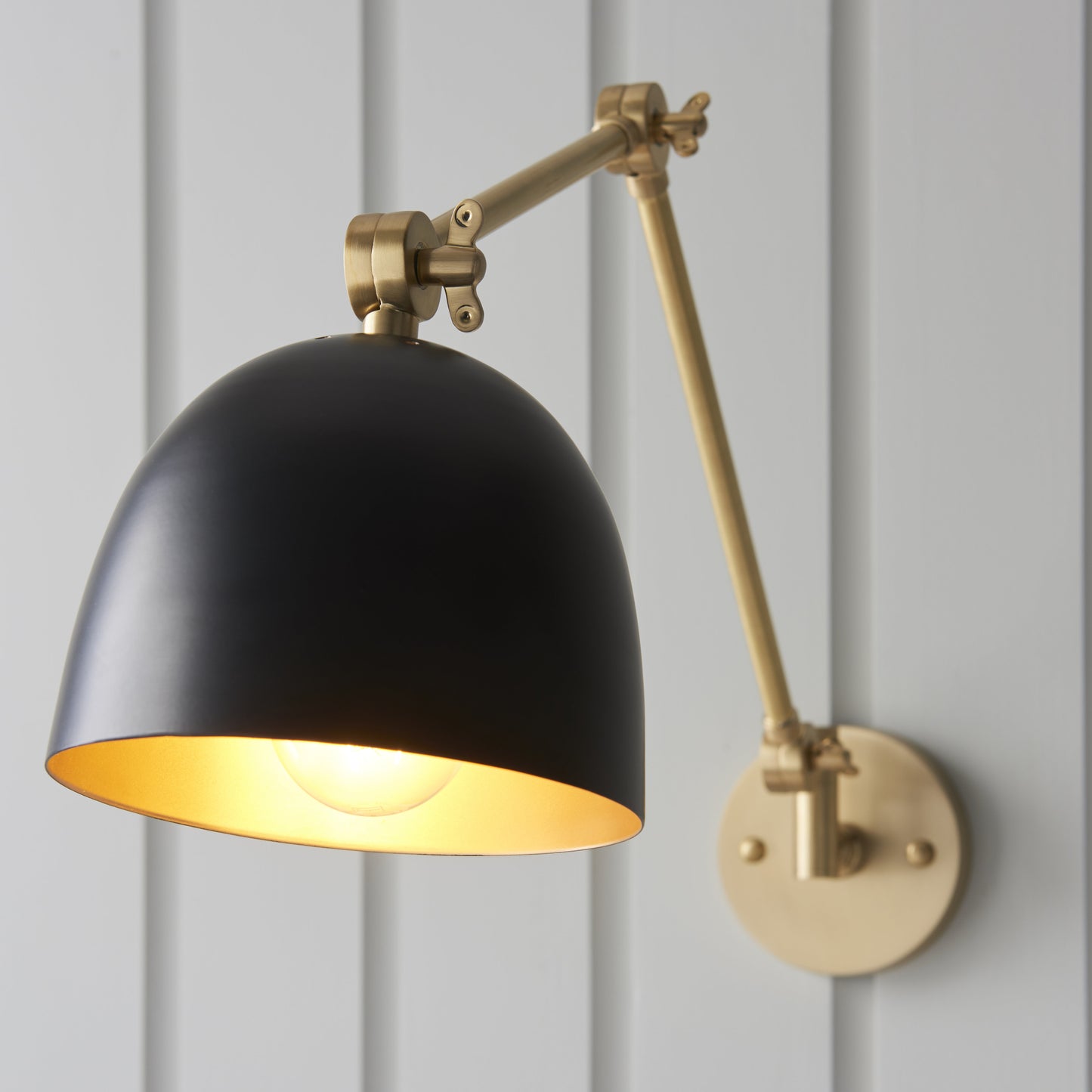 Lehal Swing Arm Wall Light Brass