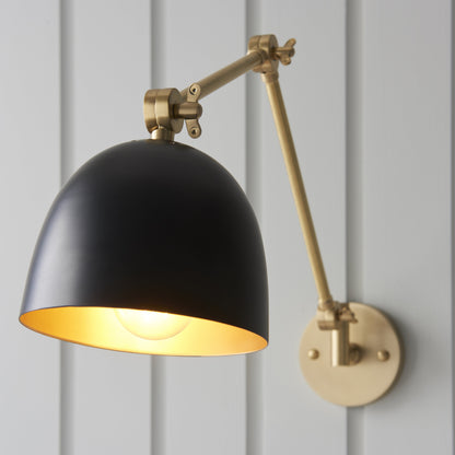 Lehal Swing Arm Wall Light Brass