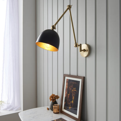 Lehal Swing Arm Wall Light Brass