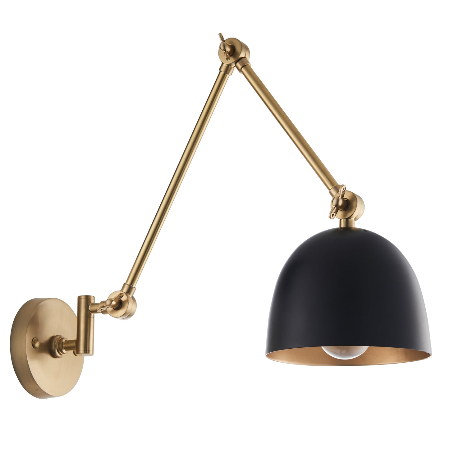 Lehal Swing Arm Wall Light Brass