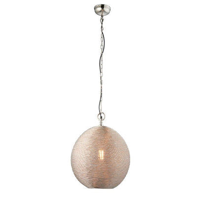 Asha Polished Nickel Chain Ceiling Pendant