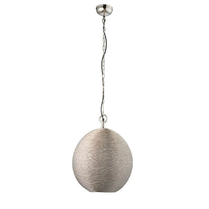 Asha Polished Nickel Chain Ceiling Pendant