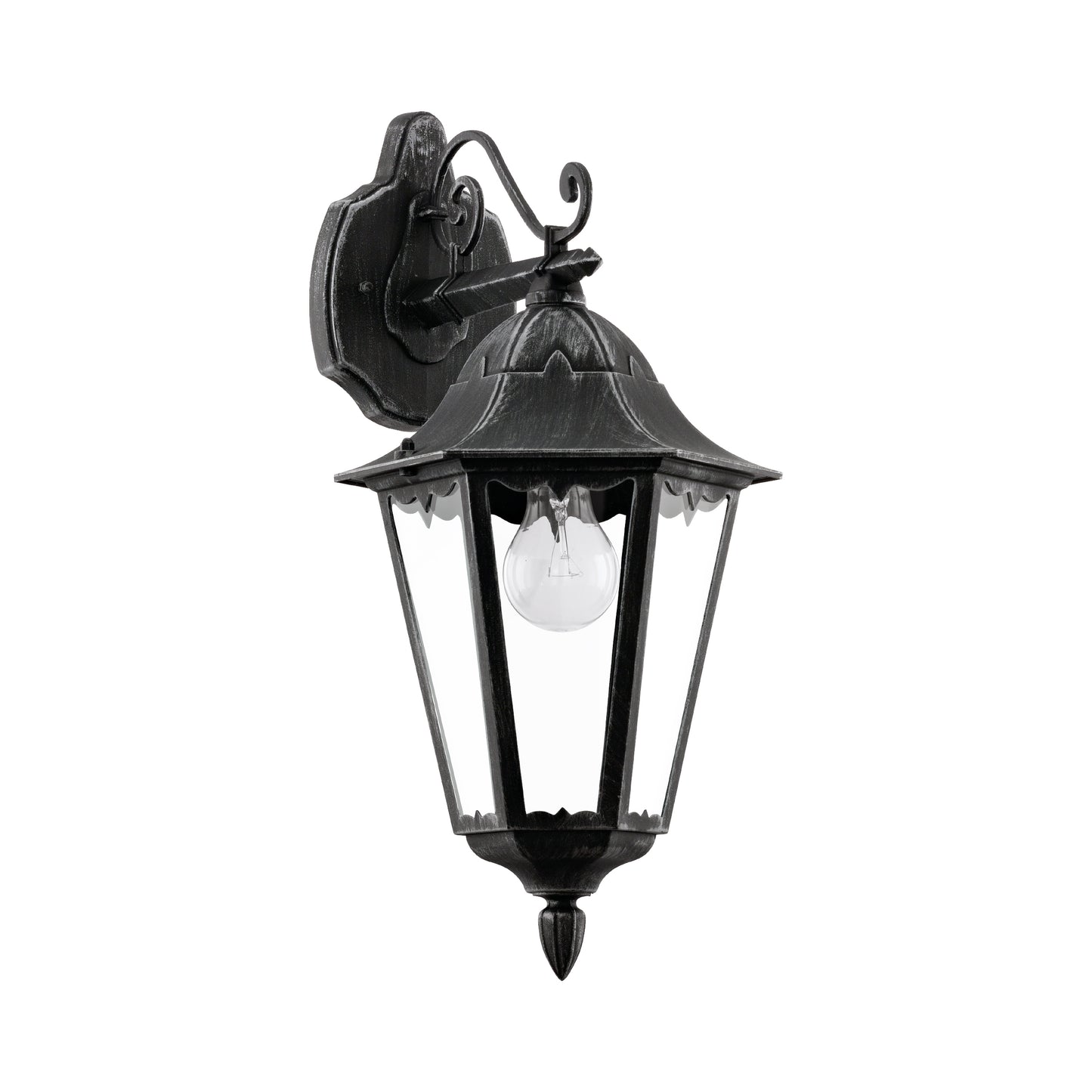 Navedo Black Outdoor Wall Light Downwards